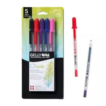 Sakura 37379 Gelly Roll Набор гелевых ручек с тонким наконечником разных цветов 37379