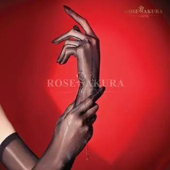 Sakura 8475 Stockings Gloves Soft Light Cicada Wing Yarn Finger Division Hand Silk Fashion Silky Dense Shiny Smooth Jade Finger Black 8475