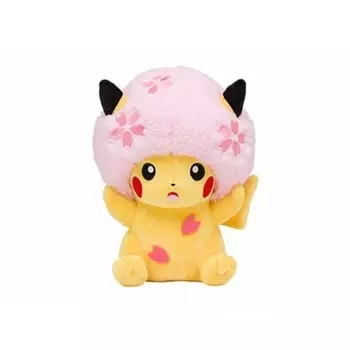 Сакура Афро Пикачу Pokemon Center Tokyo DX 1st Anniversary Limited Мягкая игрушка Pokemon Sakura