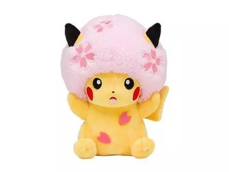 Сакура Афро Пикачу Pokemon Center Tokyo DX 1st Anniversary Limited Мягкая игрушка Pokemon Sakura