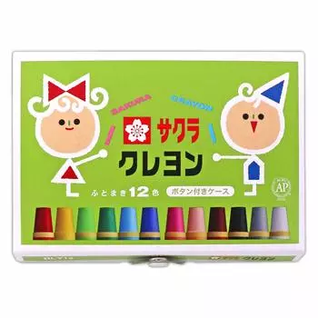 Sakura Craypas Crayon 12 цветов футляр с кнопкой BLY12