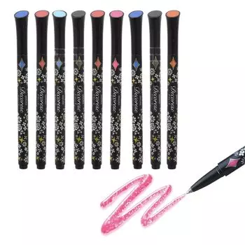 Sakura Crepas ballpoint pen Decorese lame 6 colors 10 pieces Color random assortment water-based