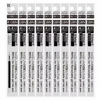 Sakura Crepas Ballpoint Pen Refills for Ball Sign iD 0.4mm Pure Black 10 Pieces R-GBN04#49(10)