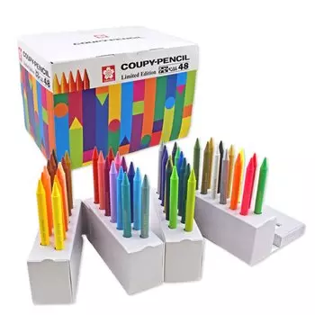 Sakura Crepas цветной карандаш Coupy Pen Pen Pen Stand Type 48 цветов FY48-AZ