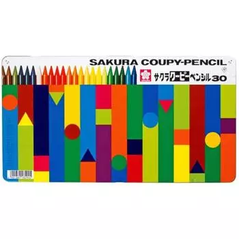 Sakura Crepas цветные карандаши Coupy 30 цветов в футляре FY30