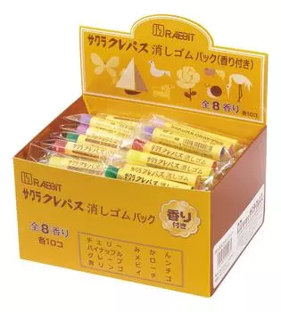Sakura Crepas Eraser Crepas Type Scented 80 шт. RC80 Kaori Pack
