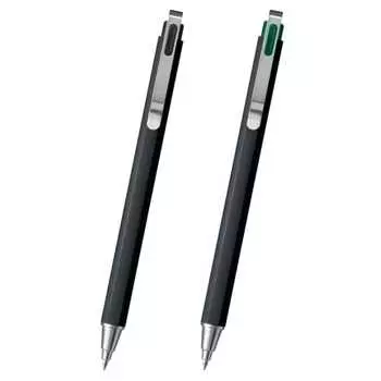 Sakura Crepas Gel Ink Ballpoint Pen Ball Sign iD Plus 2 Color Set 0.5mm Pure Black Forest Black GBR355-2B