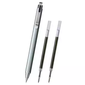 Sakura Crepas Gel Ink Ballpoint Pen Ball Sign iD Plus Pure Black 0.4mm Refill Set of 2 GBR354#49R