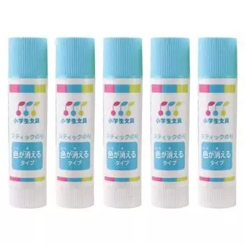 Sakura Crepas Glue Начальная школа Канцелярские принадлежности Клей-карандаш Цвет Исчезающий Тип 5 Шт. G Kokei Nori C(5)