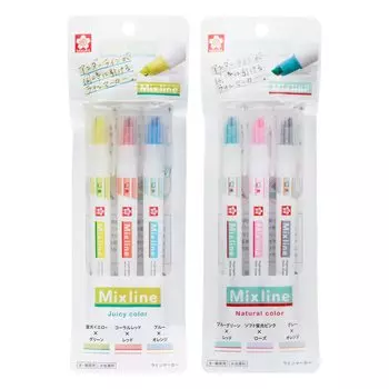 Sakura Crepas Highlighter Mixline Mixline 6 Color Set VUK-T6