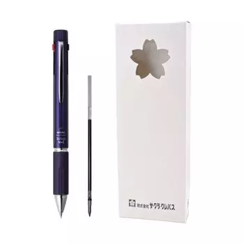 Sakura Crepas Многофункциональная ручка Шариковая Sign Metallic Blue Refill Set 4+1 0.4mm GB4M1004#536R