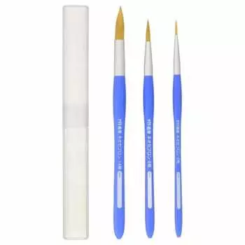 Sakura Crepas Paint Brush Neo Cebron Round Set of 3 with Brush Tube NR3A-T
