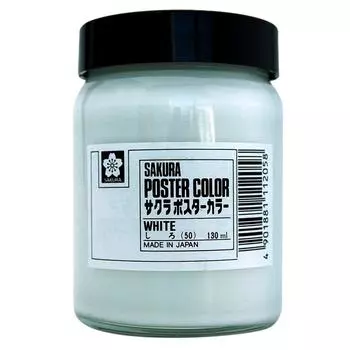 Sakura Crepas Paint Poster Color 130 мл Белый PW130ML#50