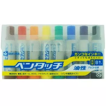 Sakura Crepas ручка ручка сенсорная жирная 8 цветов на масляной основе PK-L8