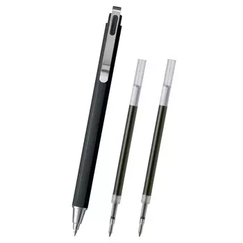 Sakura Crepas шариковая ручка с гелевыми чернилами Ball Sign iD Plus Pure Black сменный набор из 2 стержней 0,5 мм GBR355#49R