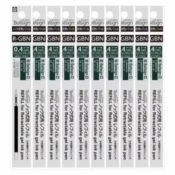 Sakura Crepas шариковые ручки сменные стержни для Ball Sign iD 0.4 мм лес черный 10 шт R-GBN04#30(10)