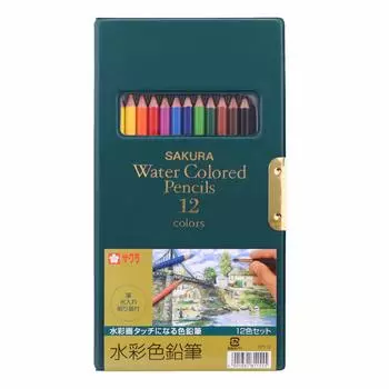 Sakura Crepas watercolor pencil 12 colors EPY12
