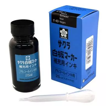 Sakura Crepas Whiteboard Marker Refill Ink Black HWBK#49