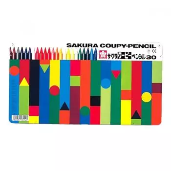 Карандаши SakurA CrepAsque 30 цветов в банке