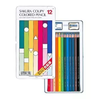Sakura Crepus Coupy цветной карандаш 12 цветов PFY12
