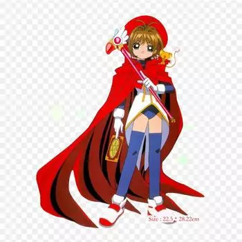 Сакура карты Captor Сакура Киномото утюг на переводных картинках для одежды футболка «сделай сам» нашивки для одежды крутая термопереносная виниловая наклейка значок моющийся декор