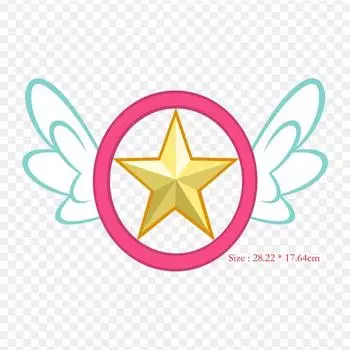 Сакура карты Captor Simbolo Сакура термопереводные картинки для одежды футболка DIY нашивки для одежды крутая термопереносная виниловая наклейка значок моющийся декор