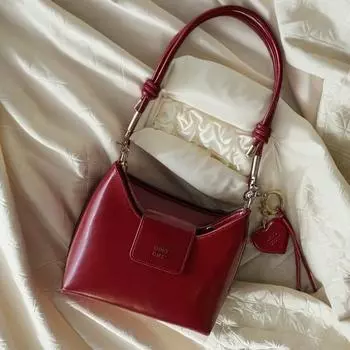 Сумка через плечо Sakura красного цвета для женщин, популярная изысканная сумка через плечо 2024 года