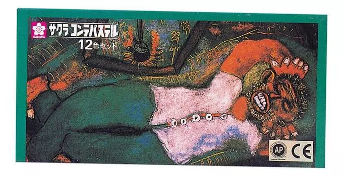 SAKURA Sakura Crepas Conte Pastel 12 цветов Набор CT12