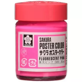SAKURA Sakura Crepas Paint Poster Color 30 мл флуоресцентный розовый PW30ML#320