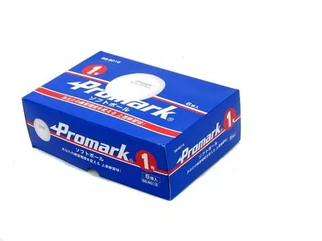 SAKURAI Promark Baseball Softball Practice Ball 1 Ball Pack of 6 No. SB-8016 белый
