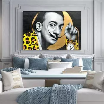 Сальвадор Дали граффити уличное искусство холст картины постеры и принты Quadros настенные художественные картины для украшения гостиной Cuadro 21cm30cm NoFrame
