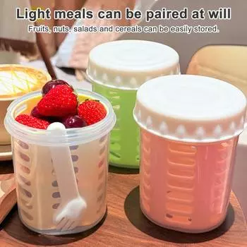 Салатница 501-600 мл из пищевого полипропилена, герметичная переносная салатница с крышкой, улучшенная система слива, двойной сливной стакан жёлтый