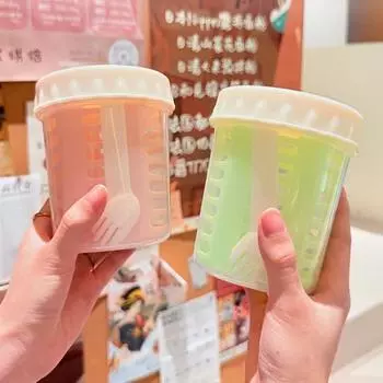 Салатница 501-600 мл из пищевого полипропилена, герметичная переносная салатница с крышкой, улучшенная система слива, двойной сливной стакан жёлтый