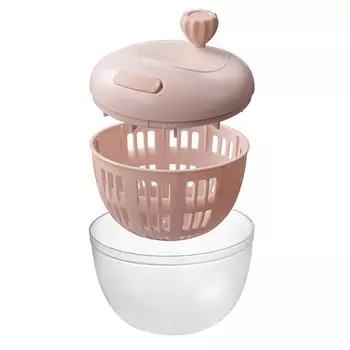 Салатница большой вместимости, мойка и сушка для салата, кухонный дуршлаг для зелени, инструмент-сито для фруктов и овощей розовый