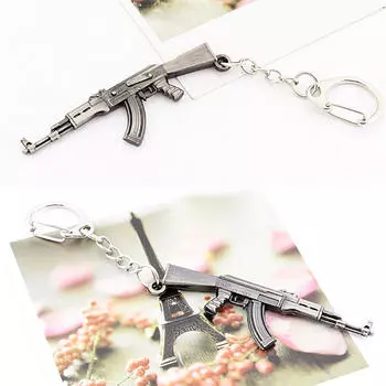 Sale Ak47 Gun Key Chain Classic Men Key Ring Jewelry Pendants Keychain
