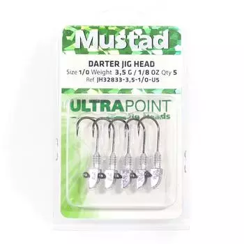 Sale Mustad Jig Head Darter 3.5 Grams 5 Pcs per pack Size 1/0 (2845)
