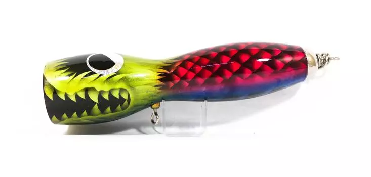 Sale Wood Popper Dragon Floating 220 mm 150 grams Yellow Head Red (1017)