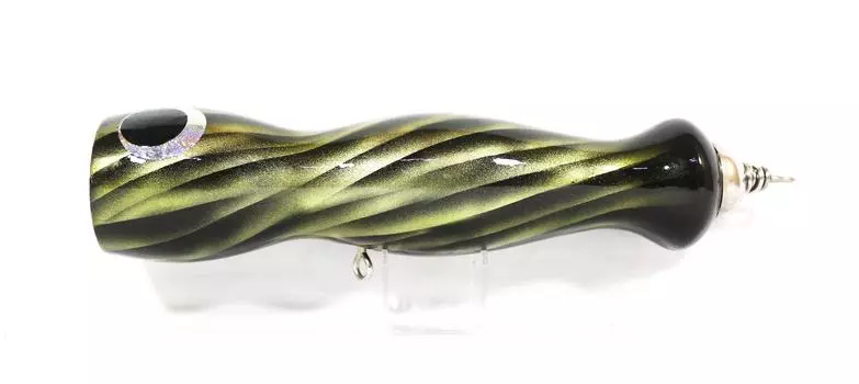 Sale Wood Popper Jelly Floating 220 mm 140 grams Stripe Green (1071)