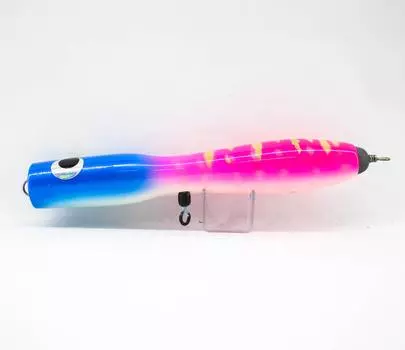 Распродажа Деревянный Поппер Длинный Плавающий 230 мм 105 грамм Синий Розовый Тигр (1125)