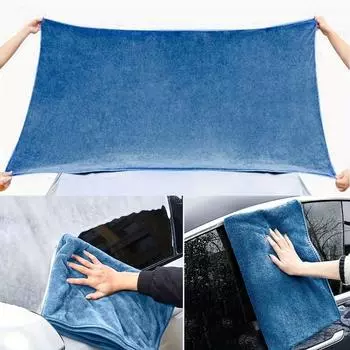 Салфетка для чистки царапин автомобиля, утолщенная замшевая коралловая флисовая ткань, впитывающее двухстороннее полотенце для мытья салона автомобиля 30*30cm серый