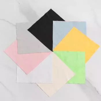 Салфетка для очков Профессиональная противотуманная ультратонкая замшевая салфетка для очков Волокнистая чистка экрана телефона Специальная протирочная салфетка разноцветный