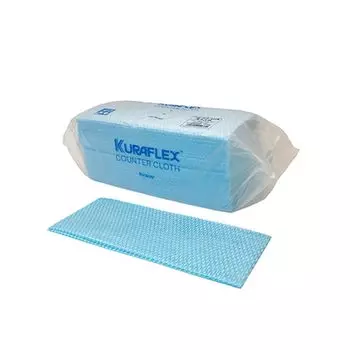 Салфетка для столешницы Kuraray Kuraflex, 40 штук, продается в упаковках, 50 x 61 см, плотная, вискоза, полиэстер, синяя, ZCB-923-40PW (6 случай) синий