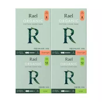 Салфетка гигиеническая Lael 2 упаковки + Ночная 8P 2 упаковки, 2 вида на выбор (средний 14П / большой 12П),Корейские женские товары 2 packs medium + 2 packs overnight