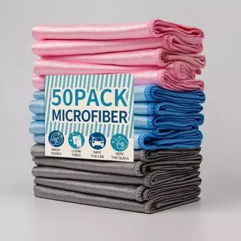 Салфетка из микрофибры для чистки стекол в доме, окон, настольных компьютеров, ЖК-экранов - удаляет пятна от воды 25x25cm