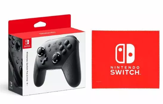 Салфетка из микрофибры для контроллера Nintendo Nintendo Switch Pro с логотипом Switch [Подлинный продукт] (Нинтендо включено)