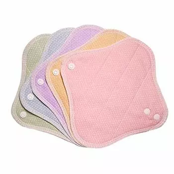 Салфетка из сладкой хлопковой ткани, вагинальная простыня, органический вкладыш, набор из 5 шт. Сделано в Японии (Пастельная подводка)