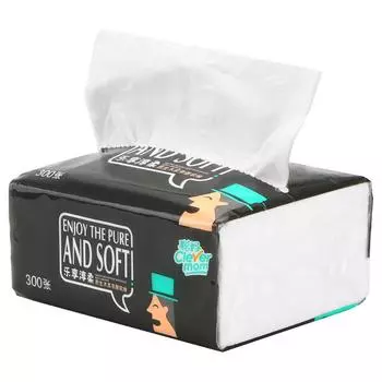 Салфетка Кухонная чистящая бумага Бытовая бумага из чистой древесной массы Полотенце Салфетки для обеденного стола Одноразовые 4 слоя 300 листов Туалетная бумага