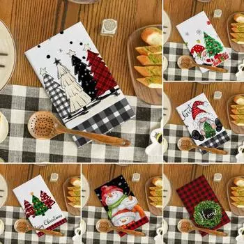Салфетка Yousheng Christmas с рисунком из мультфильма, моющаяся, для ресторана, отеля, обеденного стола, банкета, декоративная салфетка, кухонное полотенце для мытья посуды, ресторанное полотенце для мытья посуды