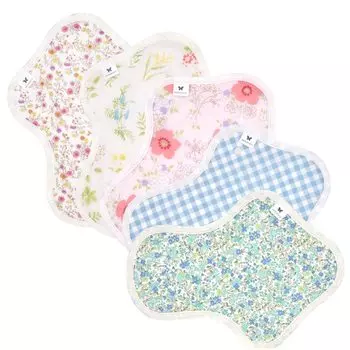 Салфетки AENUANCE тканевые, размер M, тонкие, впитывающие воду, 30 см3, водонепроницаемые, дневные, впитывающие салфетки, от протекания мочи, набор из 5 шт. v05 Refresh Blue