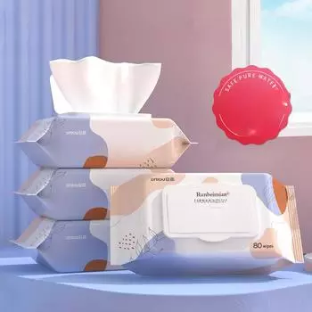 Салфетки Большая упаковка из 80 домашних салфеток для рук и рта новорожденного, для вытирания лица и лица 5pcs